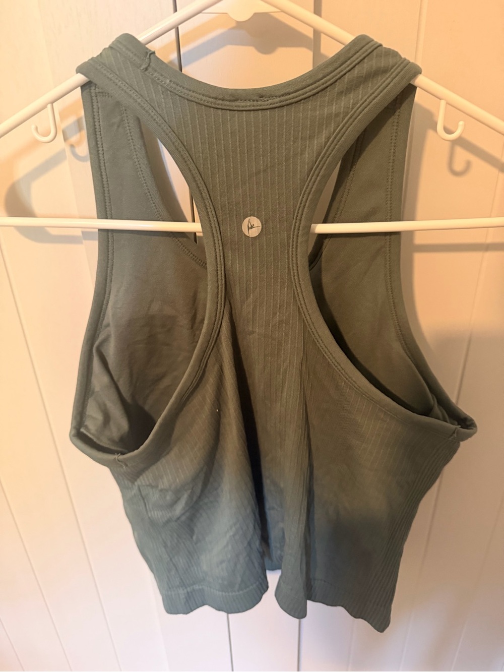 Amazon Olive Green Ribbed Racerback Tank - Picture 2 of 2